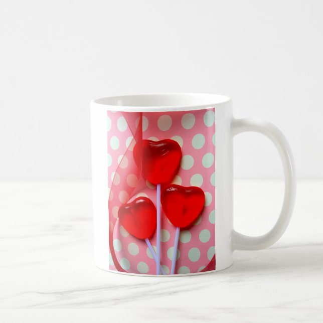Mug Coeur se lollipopes sur pois (Droite)
