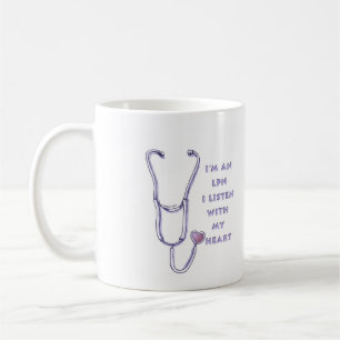 Mug Coeur stéthoscope LPN Infirmière