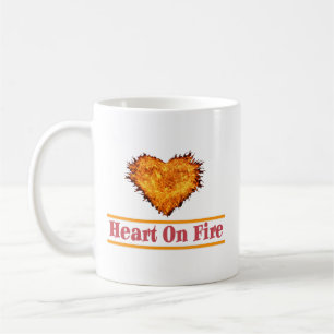 Mug Coeur sur le feu Word Art Design