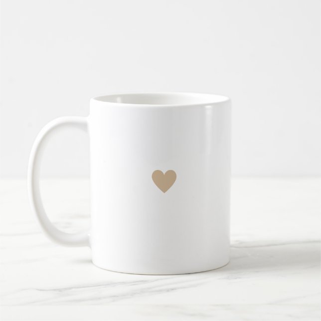 Mug Cœur tout simple Caramel beige Moderne Chic minima (Gauche)