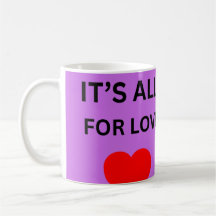 mug coeur violet