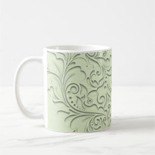 Mug CoeurChic Lime Vert Damas Linge de Coeur (image)