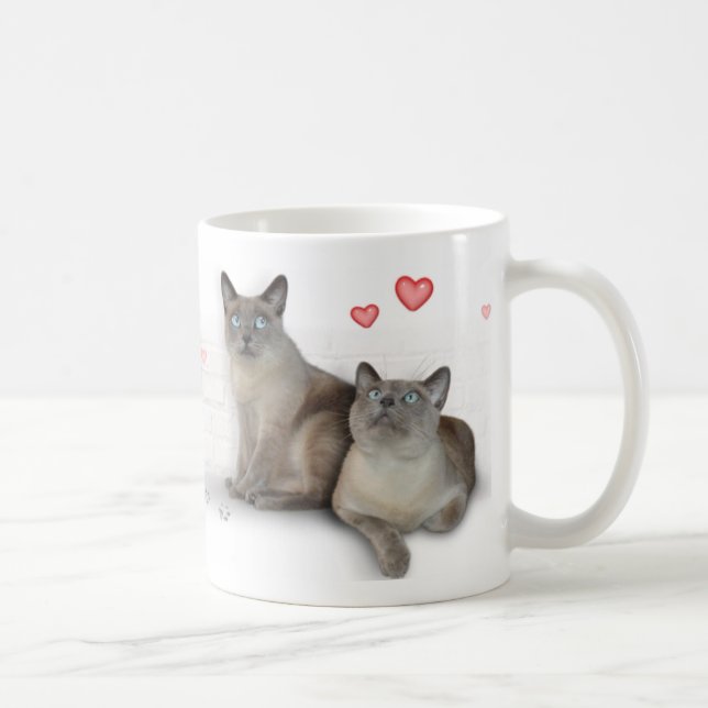 Mug Coeurs 4 Chats (Droite)