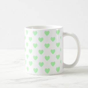 Mug Coeurs à points Polka verts