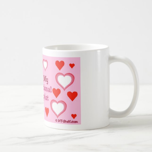 Mug Coeurs : Aimez mon ergothérapiste (Droite)