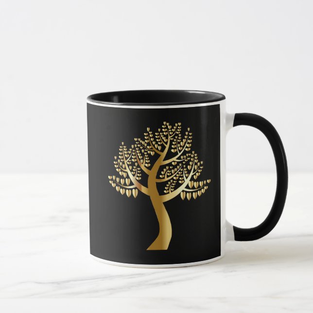 Mug Coeurs amateurs d'or sur un Gold Tree (Droite)