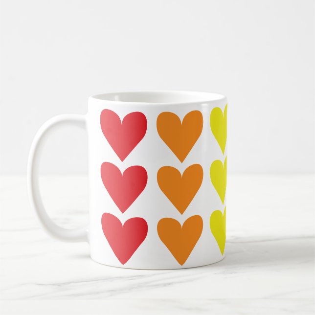 Mug Coeurs arc-en-ciel (Gauche)