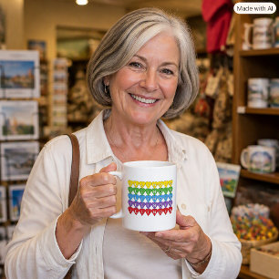 Mug Cœurs Arc-en-ciel Colorés Graphique de Fierté de l