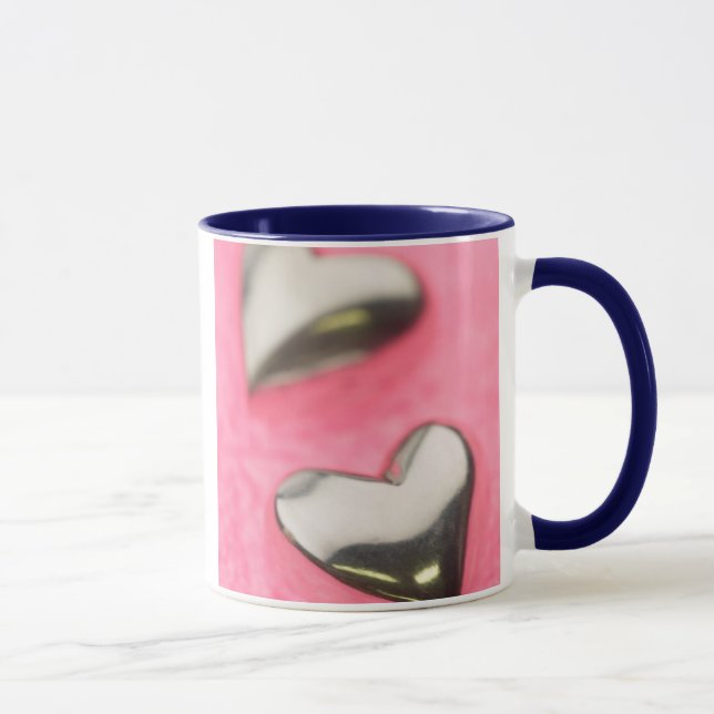 Mug Cœurs argentés (Droite)