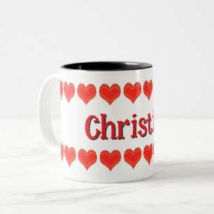 Mug - Coeurs avec nom