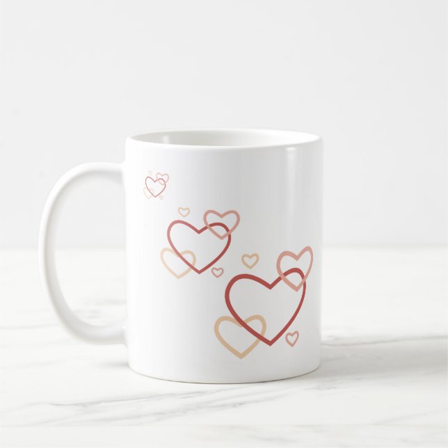 Mug Cœurs Calmes – Tasse de Chocolat Chaud Calme (Gauche)