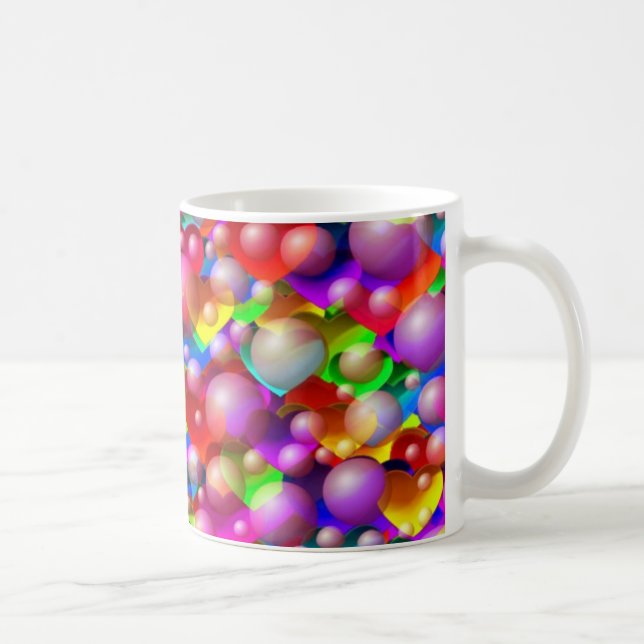 Mug Coeurs colorés (Droite)