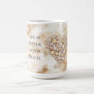 Mug Cœurs Coquilles de Mer Sable