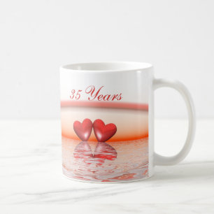Mug Coeurs coralliens du 35e anniversaire
