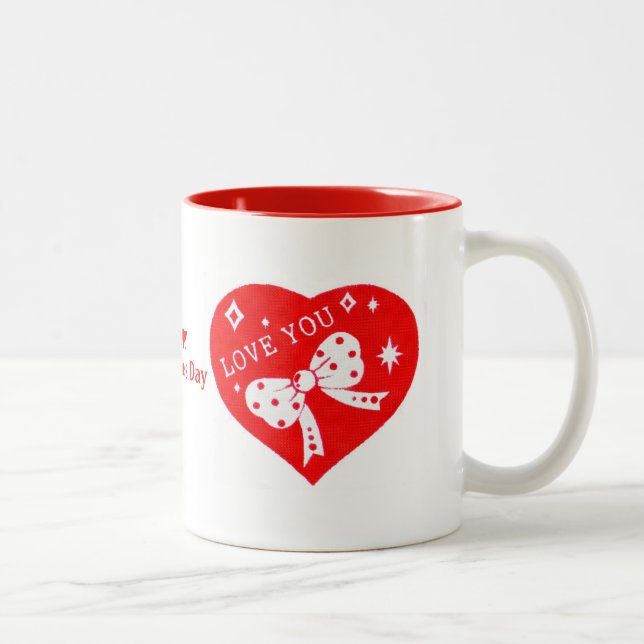 Mug Coeurs d'Amour de la Saint-Valentin (Droit)