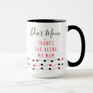 Mug Coeurs d'amour Personnalisée, Chère maman
