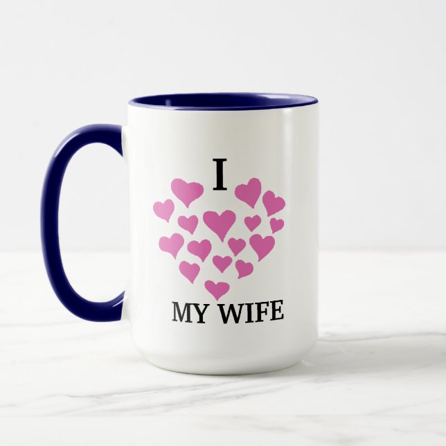Mug Coeurs d'amour rose mignonne Mug, amie / Cadeau fe (Gauche)