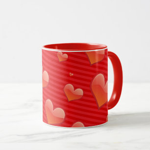 Mug Coeurs d'amour rouges