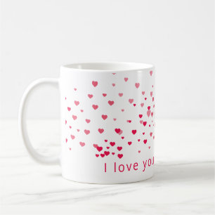 Mug Coeurs d'amour Valentine Personnalisé