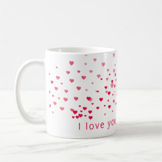 Mug Coeurs d'amour Valentine Personnalisé