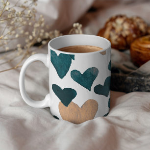 Mug Coeurs d'aquarelle de la Saint-Valentin - neutre