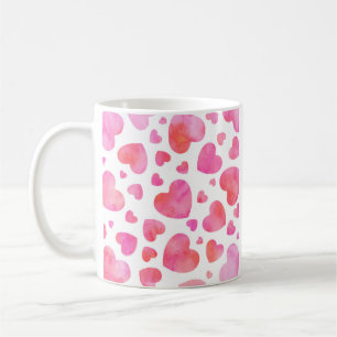 Mug Coeurs d'aquarelle rose pâleur