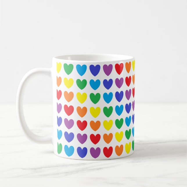 Mug Coeurs d'arc-en-ciel (Gauche)