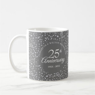Mug Cœurs d'argent pour le 25e anniversaire