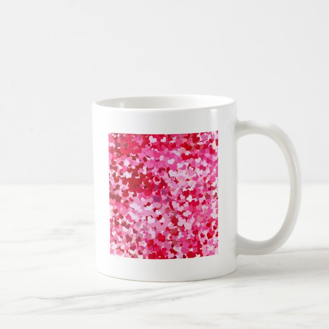 Mug Cœurs de confettis roses (Droite)
