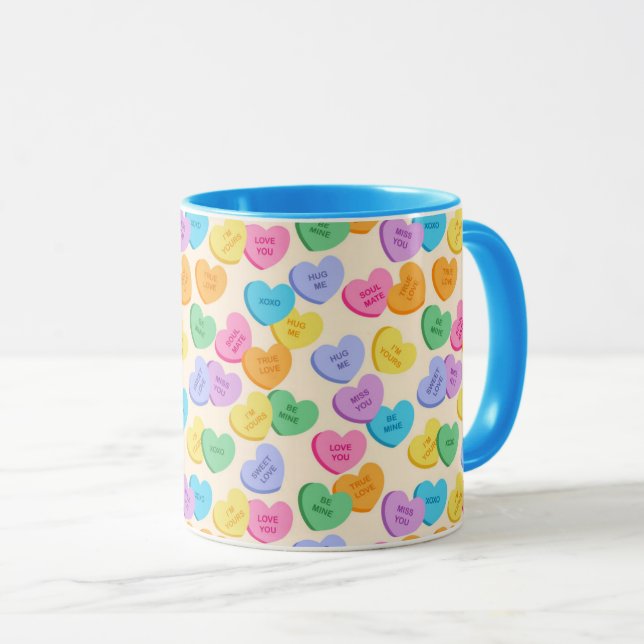 Mug Coeurs de conversation (Devant droit)