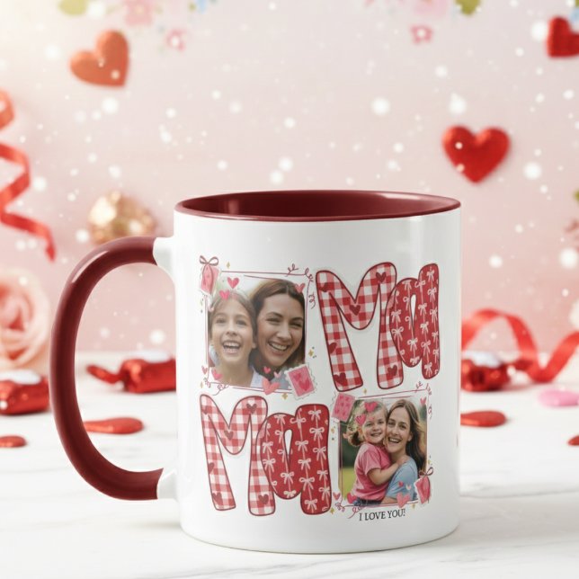 Mug Cœurs de la Saint-Valentin Mère et Enfant Rose Car (Créateur téléchargé)