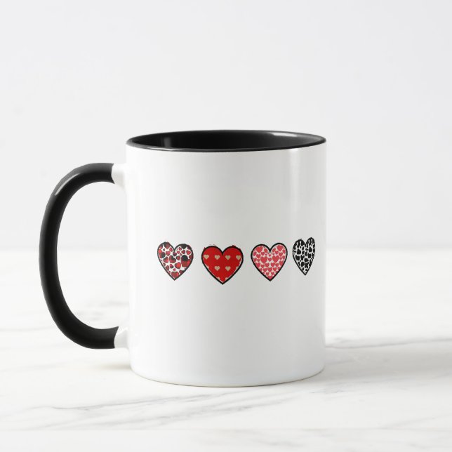 Mug cœurs de la Saint-Valentin minimaux / « joli motif (Gauche)