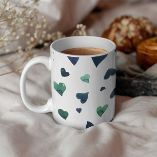 Mug Coeurs de la Saint Valentin - turquoise
