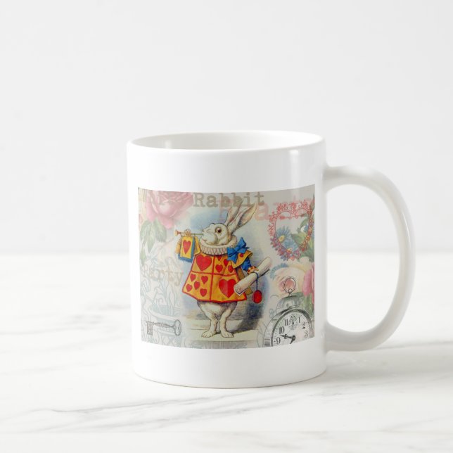 Mug Cœurs de Lapin Blanc Alice Classique (Droite)
