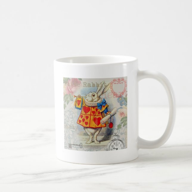 Mug Cœurs de Lapin Blanc Alice Classique (Droite)