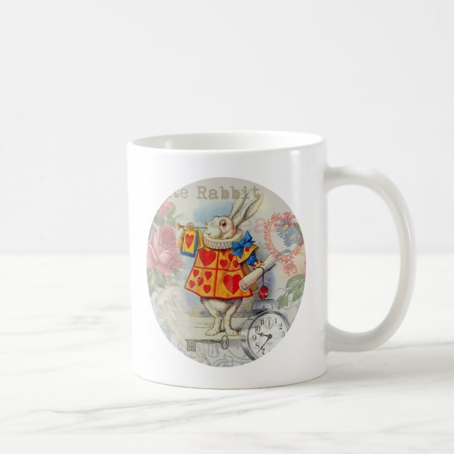 Mug Cœurs de Lapin Blanc Alice Classique (Droite)