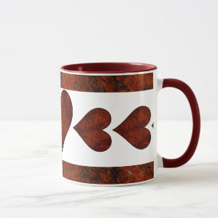 Mug Coeurs de pierre rouge