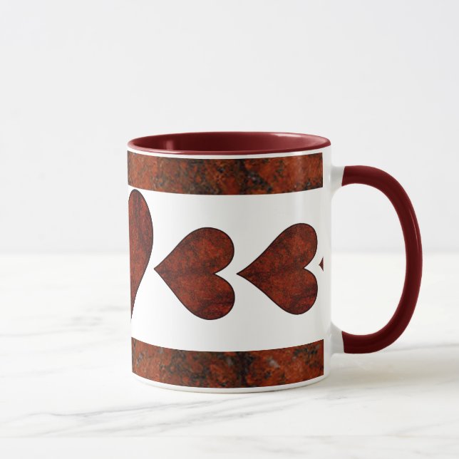 Mug Coeurs de pierre rouge (Droite)