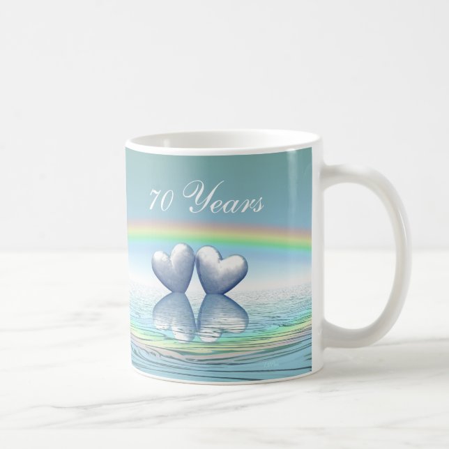 Mug Coeurs de platine du 70e anniversaire (Droite)