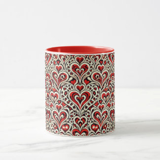 Mug Cœurs doux rouges 