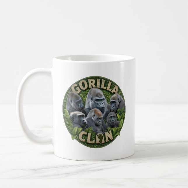 Mug Cœurs du clan de gorilles de Twycross (Gauche)