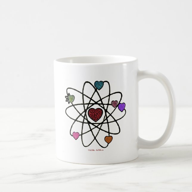 Mug Coeurs Empreintes de léopard de Valentine atomique (Droite)