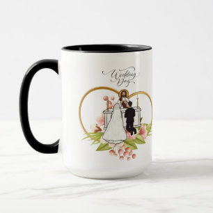 Mug Cœurs entrelacés noir & blanc