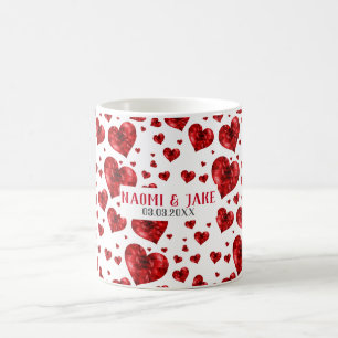 Mug Coeurs floraux rouges