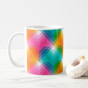 Mug Coeurs géométriques en couleurs psychédéliques (1)