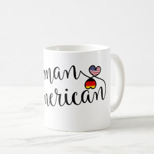 Mug Coeurs germano-américains entrelacés