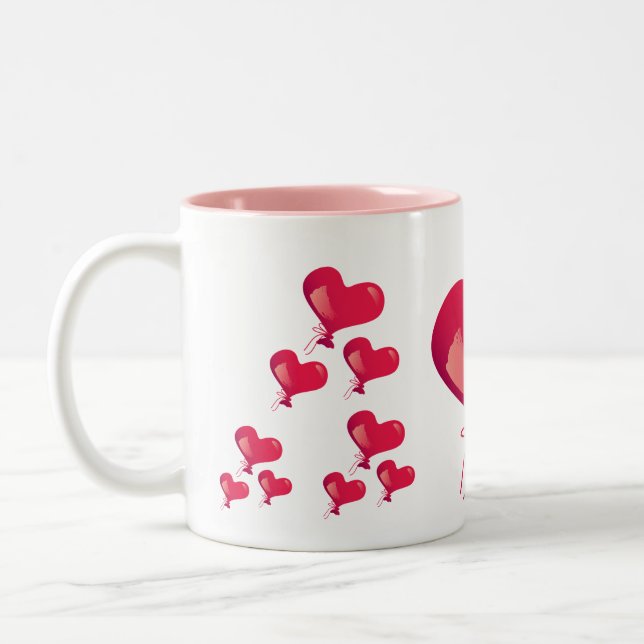 Mug Coeurs mignons Valentines Day (Gauche)