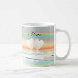 Mug Coeurs papier du 1er anniversaire