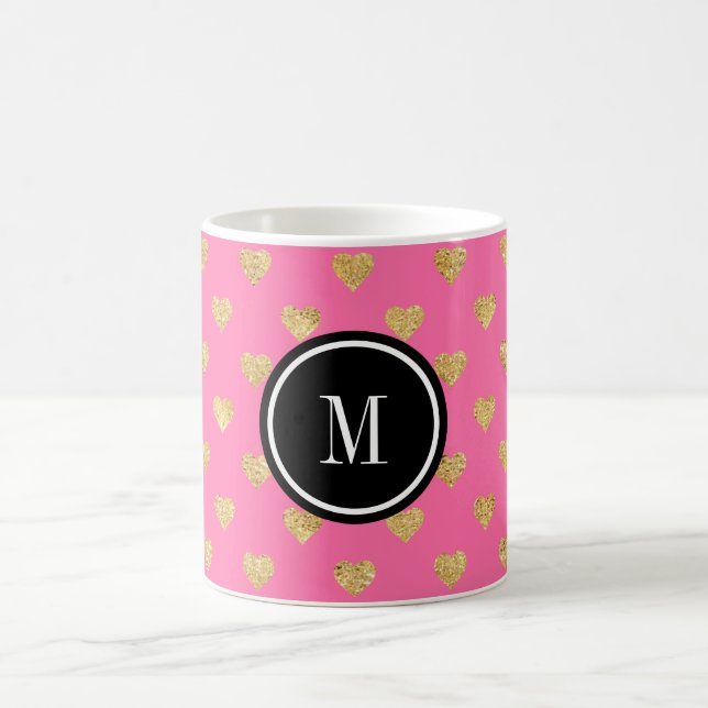 Mug Coeurs parties scintillant or (Centre)