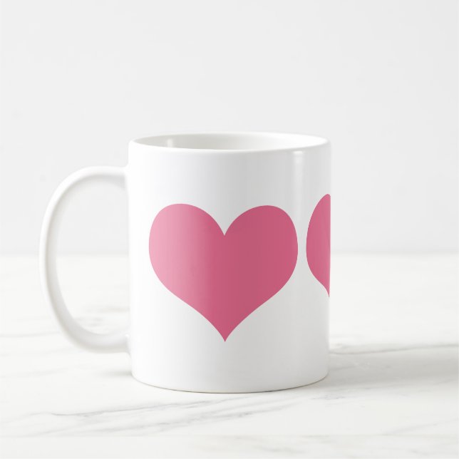 Mug Coeurs roses (Gauche)